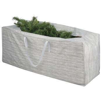mDesign Extra Large Christmas Tree and Wreath Storage Bag w/ Zipper, Taupe/Tan