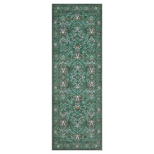 Modern Farmhouse Floral Print Area Rug for Living Room Bedroom, Modern Washable Non Slip Large Dining Room Carpet for Nursery Office Guest Room - 1 of 4
