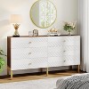 Tribesigns 6-Drawer Dresser for Bedroom, Large Double Wide Chest of Drawers, 55-Inch Wood Storage Cabinet for Closet - 2 of 4