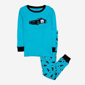 Leveret  Cotton Two Piece Pajamas Police Car - 1 of 2