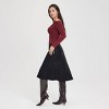 Women's Long Sleeve Draped Knit Blouse - A New Day™ - 3 of 4