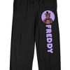 Five Nights At Freddy's Freddy Character Circle Adult Black Sleep Pajama Pants - 2 of 4
