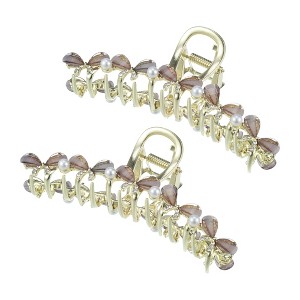 Unique Bargains Women's Bling Hair Clips and Pins 2 Pcs - 1 of 4