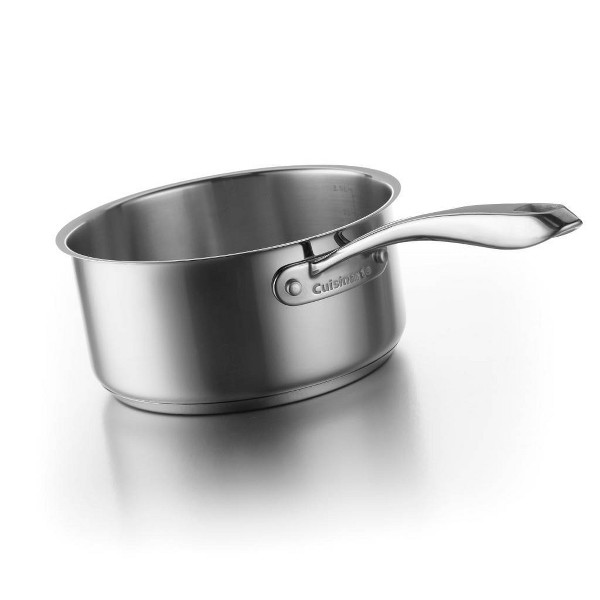 Juego de cacerolas de acero inoxidable Cuisinart Classic 4 piezas (1.5qt y 3qt) - 83-4: utensilios aptos para inducción, aptos para lavavajillas 3