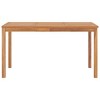 vidaXL Dining Table Warm brown Solid teak wood 55.1x31.5x30.3 in Tough - 2 of 2