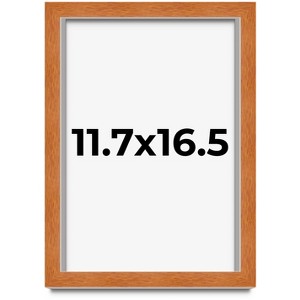 PosterPalooza | Modernist Brown Picture Frame - UV Acrylic, Foam Board Backing, Hanging Hardware - 1 of 4