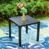 3pc Patio Dining Set with Small Square Table & 360 Swivel Padded Arm Chairs - Captiva Designs: Weather-Resistant Outdoor Furniture - 2 of 4