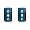 Steeltime Men's two tone black and blue ip stainless steel huggie with simulated diamonds - 2 of 4