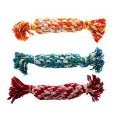 Multipet Nuts for Knots Rope Bone Dog Toy with Squeaker