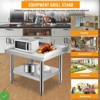 Equipment Grill Stand Table | Stainless Steel 36"x30"x24" | 1000 lbs Top Shelf 220 lbs Bottom Shelf - 2 of 4