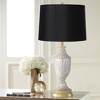 Regency Hill Traditional Table Lamp 26.5" High Brass Cut Glass Urn Accent Black Hardback Drum Shade Living Room Bedroom Bedside Nightstand - 2 of 4