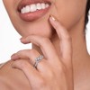 GILDED 14KT Gold Plated and 925 Sterling Silver Engagement Rings for women in 1/3 ctw 3 Stones Lab Grown Diamond Ring in Size 7 - 4 of 4