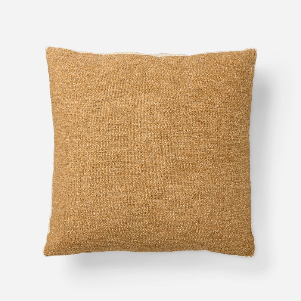 Photos - Pillow Oversized Boucle Square Throw  Tan - Threshold™ designed with Studio