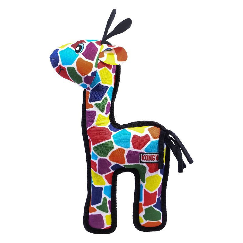 KONG Multicolor Ripstop Giraffe Dog Toy, 1 of 8