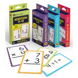 Brighter Child 4-Pack Math Flash Card Bundle, Grade 1-5 (216 cards) - 1 of 4