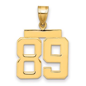 Black Bow Jewelry 14k Yellow Gold, Athletic Collection Medium Polished Number 89 Pendant - 1 of 3