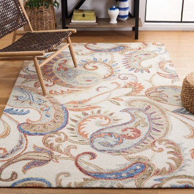 Ivory Elegance Hand-Tufted Wool 4' x 6' Rectangular Area Rug