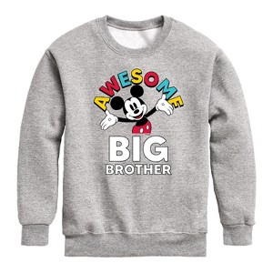 Boys' - Disney - Awesome Big Brother Graphic Long Sleeve Fleece Sweatshirt - 1 of 4