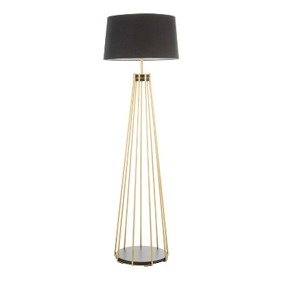 Canary Contemporary Floor Lamp with Metal Shade Black (Includes LED Light Bulb) - LumiSource