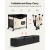 VEVOR Elevated Lounge Pet Bed, Foldable Bunk Dog Bed with 600D Oxford Cloth and Dutch Velvet, Portable Raised Cot with Wheels, XL, Beige - 3 of 4
