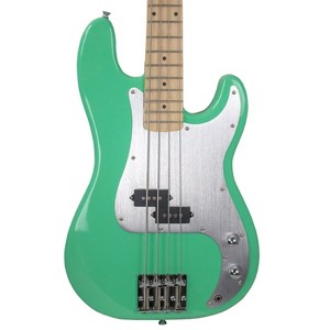 Sawtooth Americana Road Warrior Series Surf Green w Aluminum Pickguard Electric Bass Guitar - 1 of 4