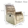 NicBex Velvet Glider Rocking Chair,Upholstered Swivel Recliner Chairs with Lumbar Support,Cozy Rocking Chair,Nursing Chair for Bedroom - 3 of 4