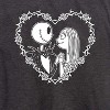 Women's - The Nightmare Before Christmas - Jack Skellington and Sally Heart Short Sleeve Graphic T-Shirt - 2 of 4