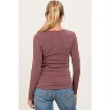 Pinkblush Mauve Sweetheart Ribbed Maternity Long Sleeve Top - 4 of 4