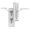 Hide a Key for House, Car, and Safe Keys- Temperature Reading Indoor and Outdoor Working Wall Mount Thermometer with Key Storage by Stalwart - image 4 of 4