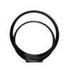 Sagebrook Home Set of 2 Metal Ring Sculptures - Modern Abstract Black Aluminum 12" and 14" Circular Sculpture Decor For Home or Office - 2 of 4