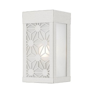 Livex Lighting Berkeley 1 - Light Wall Light in  Brushed Nickel - 1 of 4