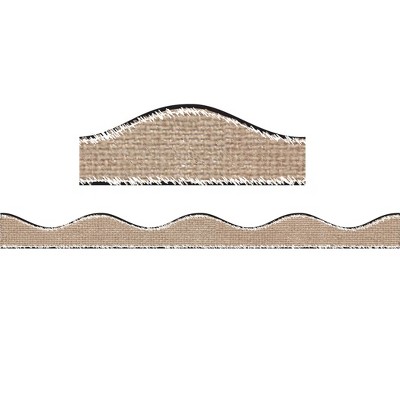 Magnetic Burlap Scribble Scallop Border Set, 1" x 12"