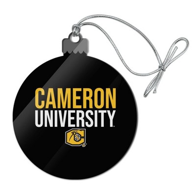 Cameron University Secndary Logo Acrylic Christmas Tree Holiday Ornament