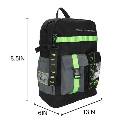 Godzilla The King Of The Monsters Adult Black 18.5" Utility Backpack — фото 3