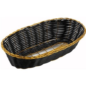 Winco Woven Basket, Polypropylene, Black and Gold - 1 of 1