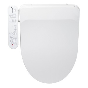 SB-100C Electric Bidet Toilet Seat for Elongated Toilets White - SmartBidet: Hygienic Water Spray, Plastic Material, 1-Year Warranty - 1 of 4