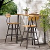 Ramona Bar Height Dining Set Natural - Christopher Knight Home: Acacia Wood, 2 Stools, Rectangle Table - image 2 of 4