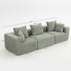QingMoon Modular Sectional Sofa, Chenille Deep-Seat Couch, 111" 3-Seater Cloud Sofa with 5 Pillows for Living Room and Small Spaces - 4 of 4