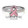 Hope Ring Pink Ribbon Steel Breast Cancer Awareness Womens Ginger Lyne Collection - 3 of 4