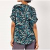 Women's Abstract Print Pleat Top - APRICOT - 3 of 4