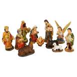 Christmas Mini Nativity Set/12  -  Twelve Figurines 2 Inches -  Joseph Mary Jesus Kings  -  30197  -  Polyresin  -  Multicolored