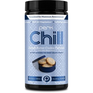 Perk Chill Original Drink Mix (Danish Butter Cookie) Holiday Edition – 18 Servings, 7g Protein, 50% DV Magnesium, 1,000mg Glycine, Gluten-Free - 1 of 4