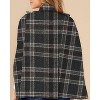 Imily Bela Women's Winter Double-Breasted Plaid Cape Coat - Turn-Down Collar with Pockets - 2 of 4