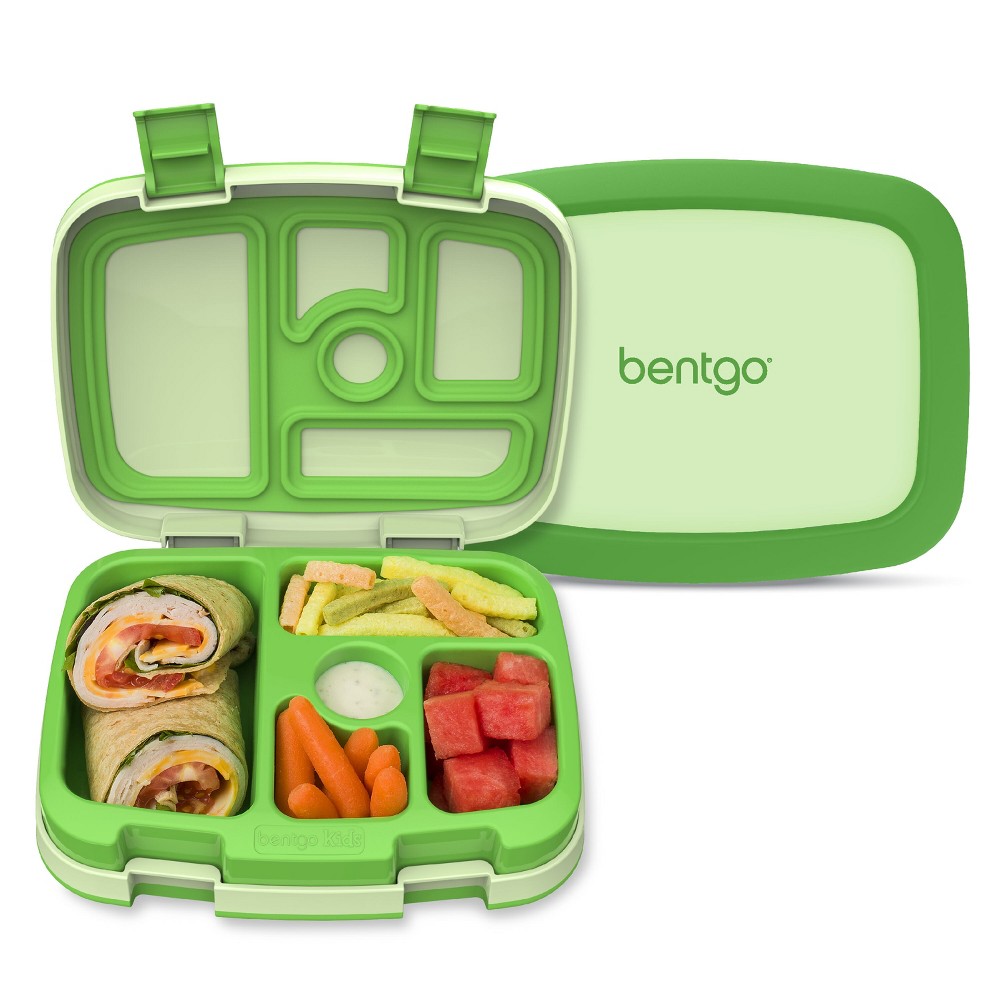 Photos - Serving Pieces Bentgo Kids' Brights Leakproof, 5 Compartment Bento-Style Kids' Lunch Box - Green