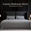 INFURNIC Bedding Queen Bed Sets Soft Brushed Microfiber Bed Sheets Fade and Shrinkage Resistant Easy Care 4 Piece Set, Grey, 12.00"*10.00"*4.00" - 2 of 4