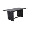 Vynxaria Coffee Tables: Rustic Gray Farmhouse Dining Table with X-Leg Design for 6-8 People - 4 of 4