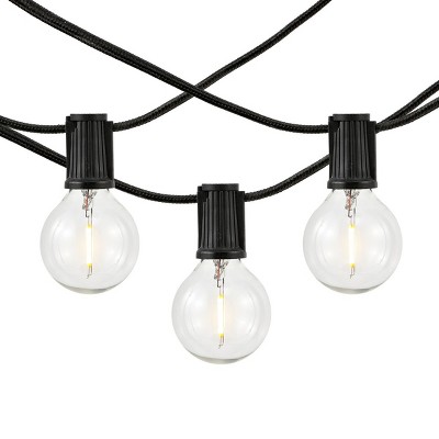 Leigh 10-Foot Black LED Outdoor Globe String Lights