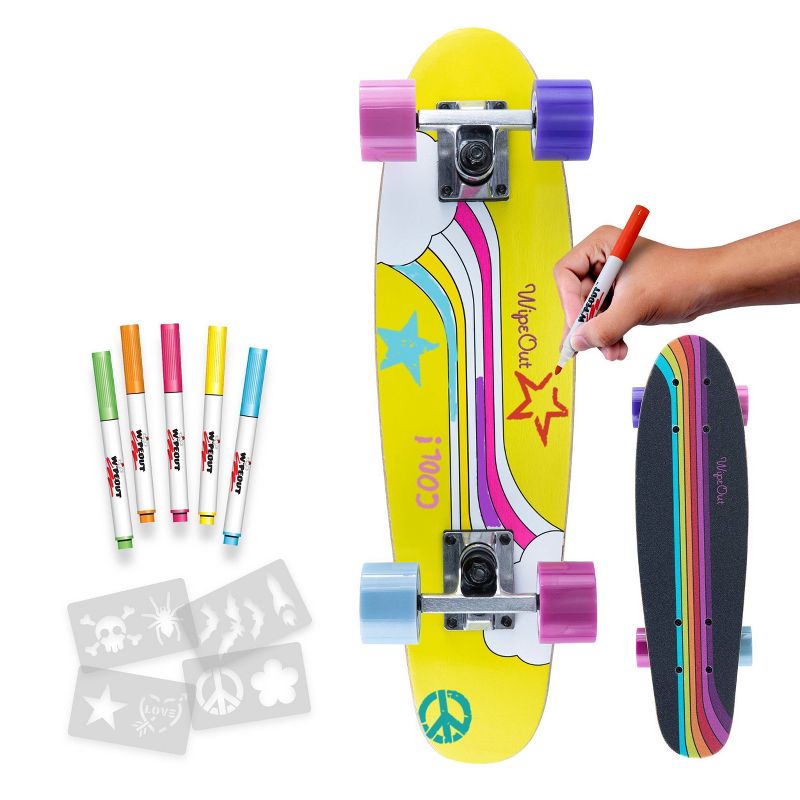 Wipeout Cruiser Kids&#39; Skateboard - Rainbow, 3 of 9