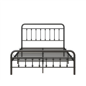 NicBex Metal Platform Bed Frame with Headboard for Adults,Boys,Girls,Black - 1 of 4