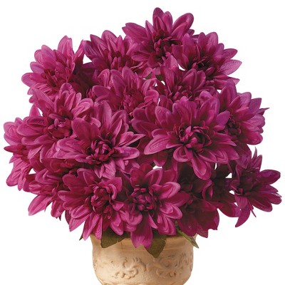 Collections Etc Floral Chrysanthemum Bushes - Set Of 3 Purple : Target
